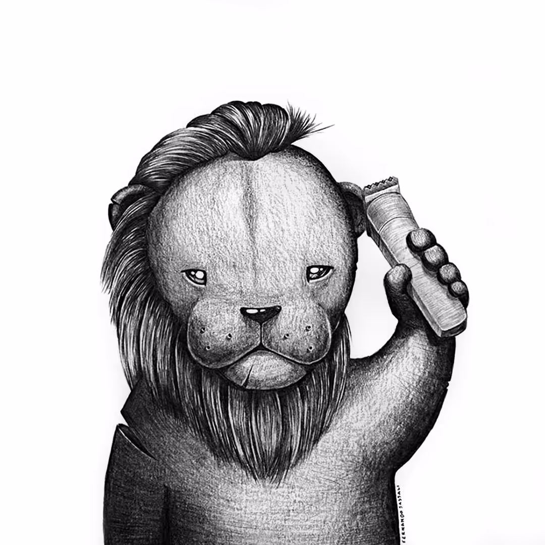 REBEL LION grayscale
