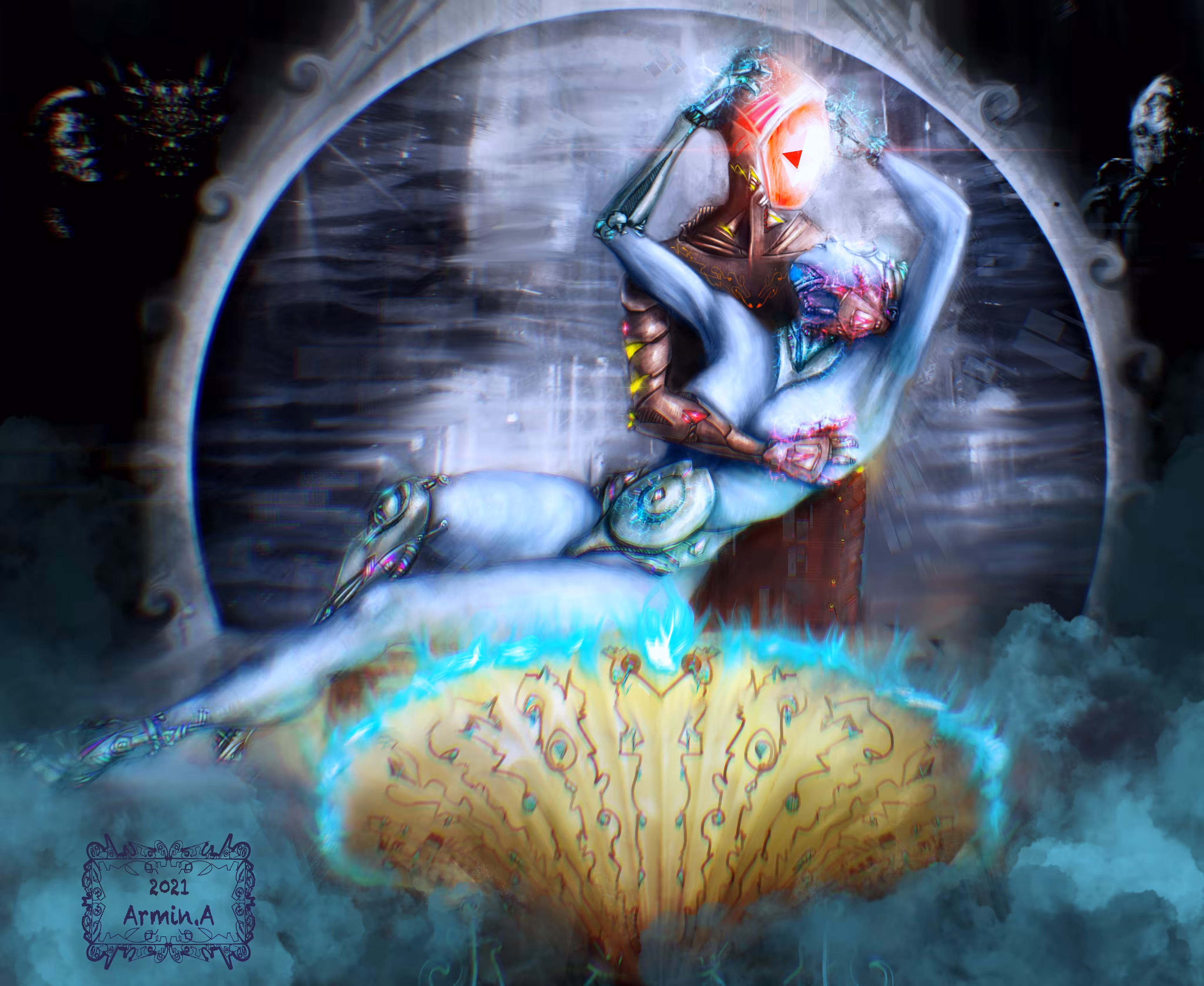 Venus and her lover in post-apocalyptic world