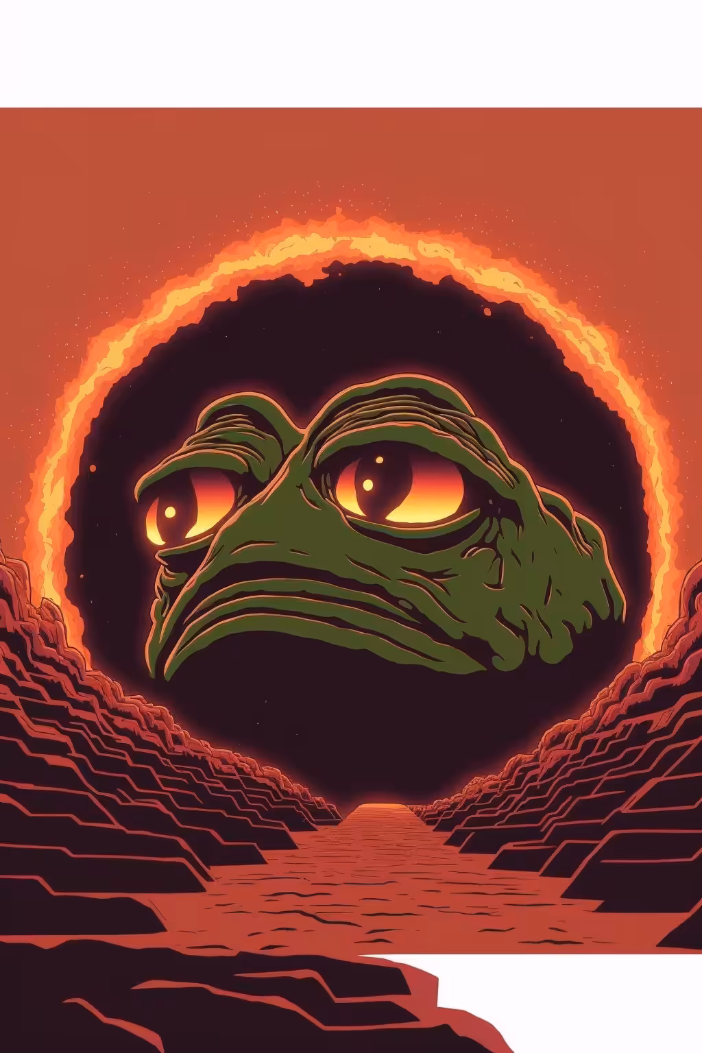 Pepe sunrise. Fan art #1/69