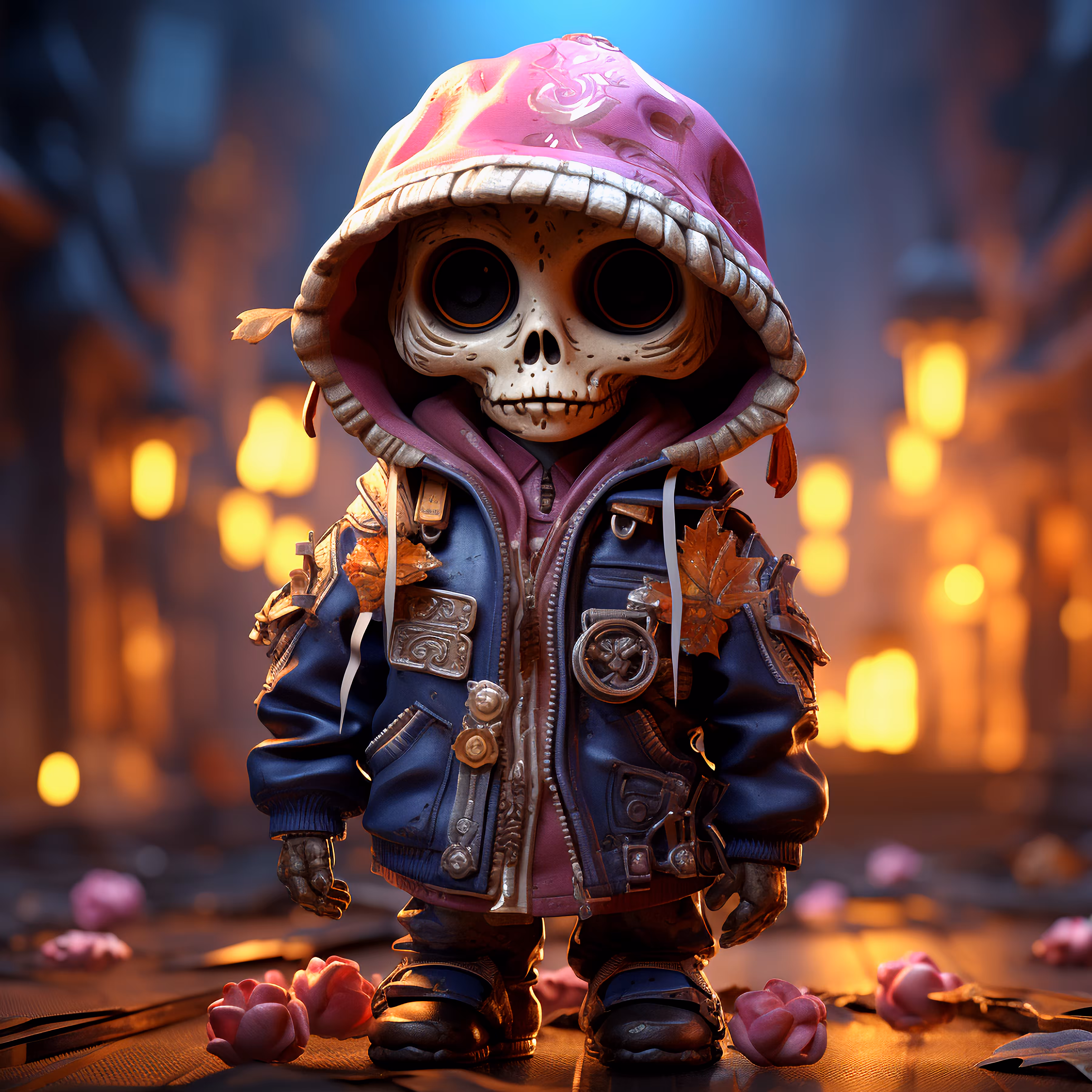 Bizarre Halloween skeleton 