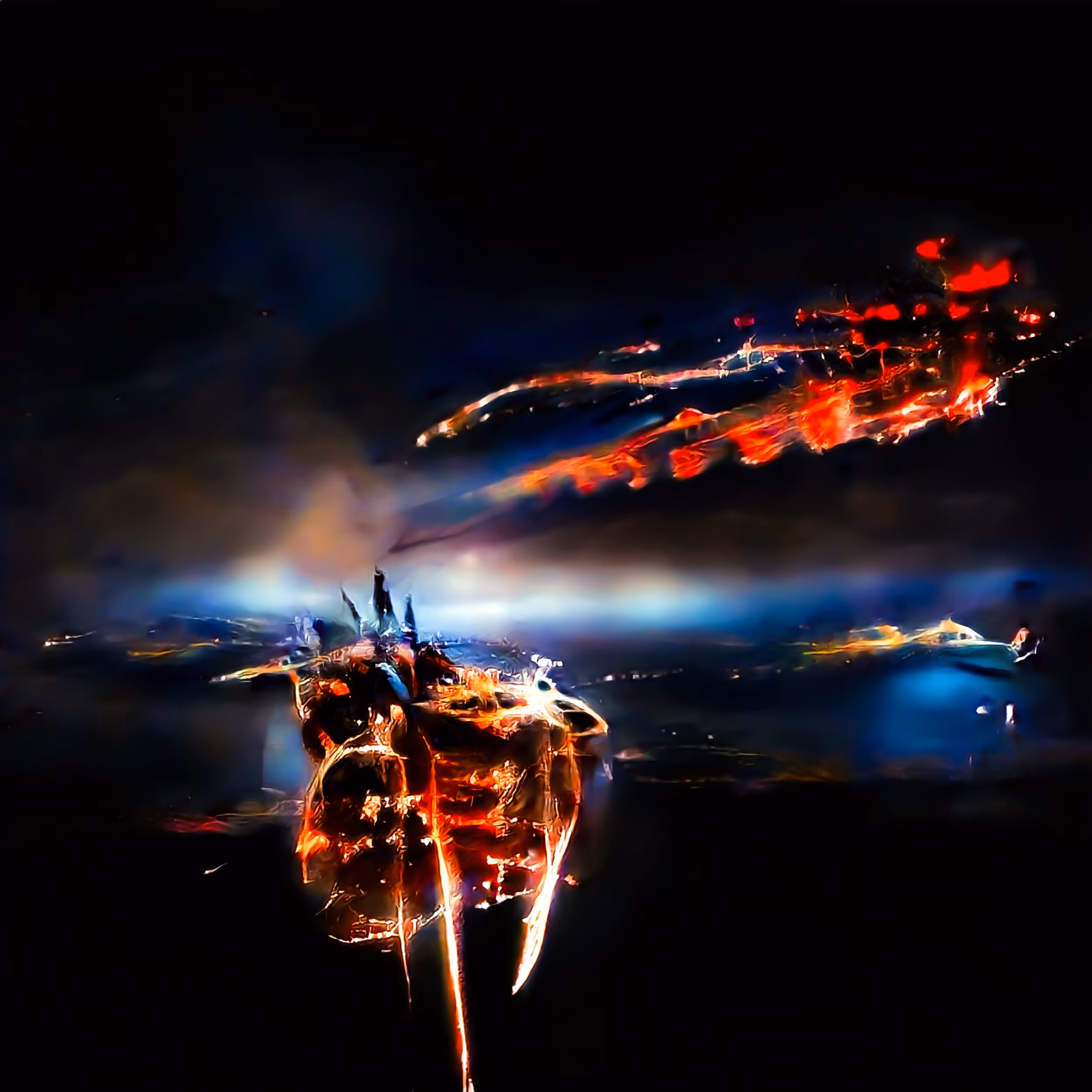 The Flight of Osiris as he dips into Hell