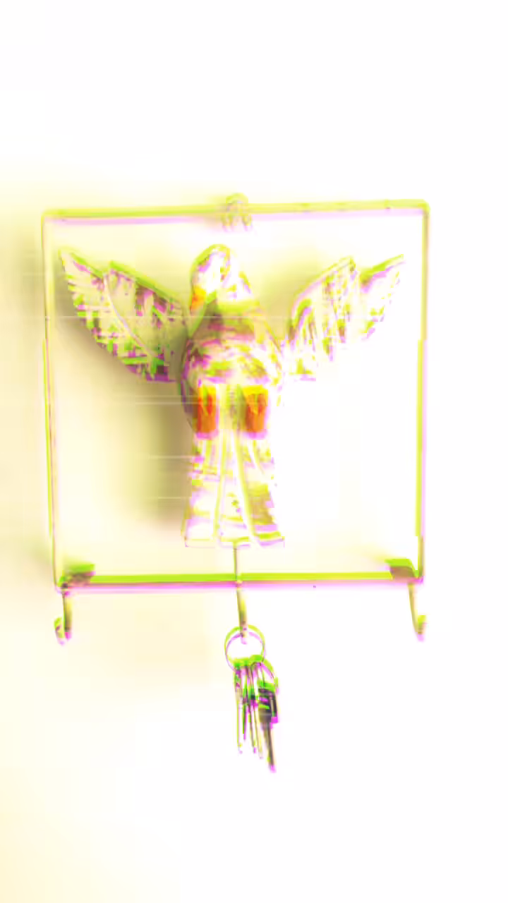 White bird Peace glitch