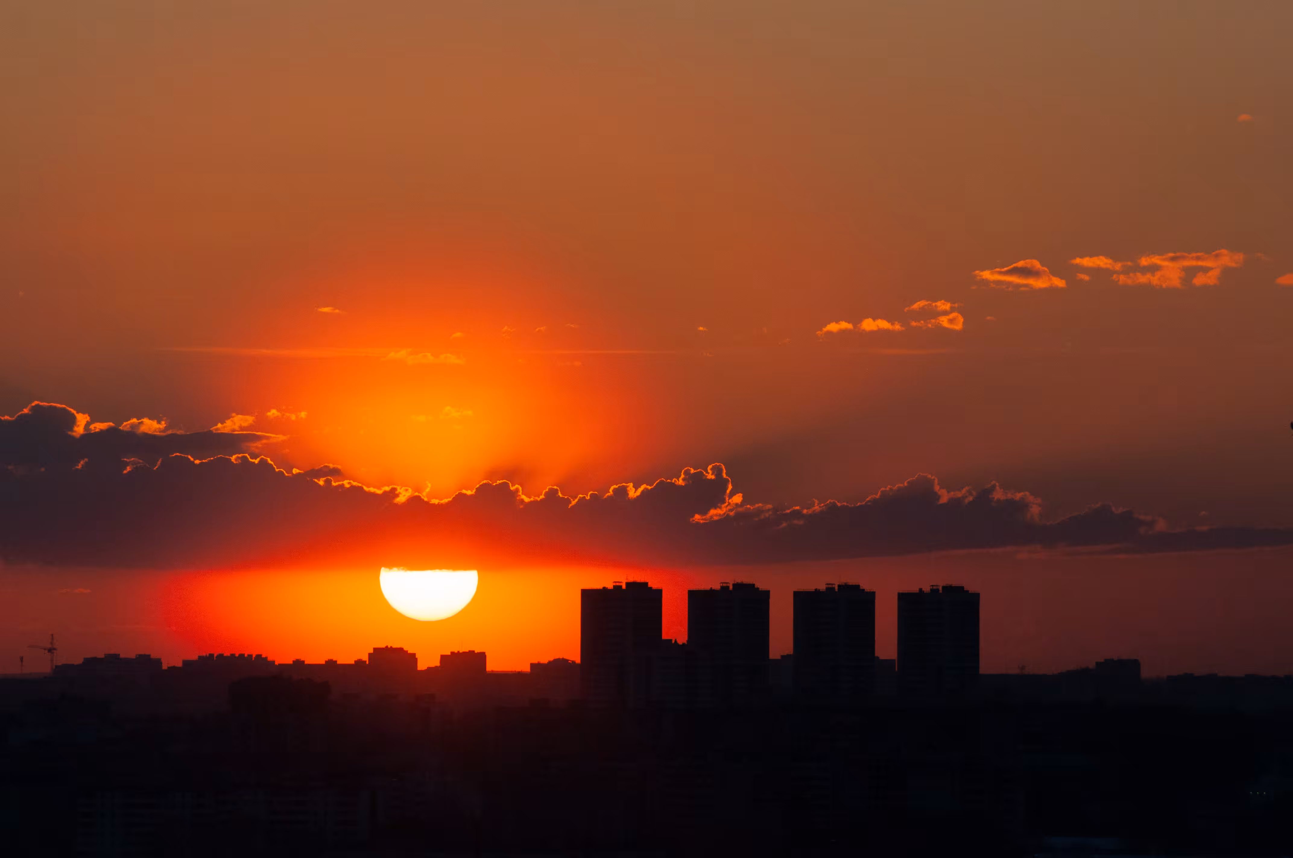Sunset in the city