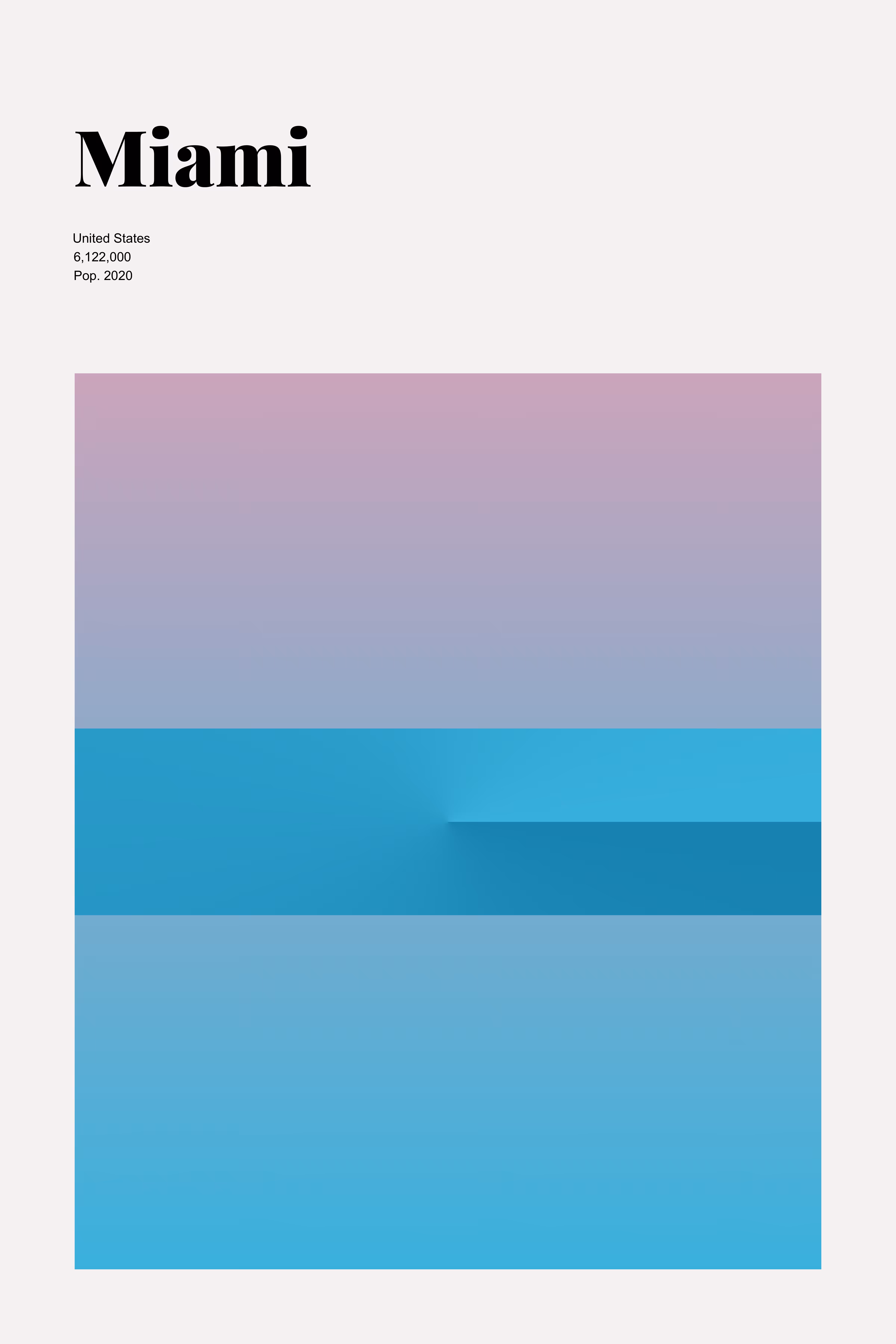 Miami Abstract Travel Poster