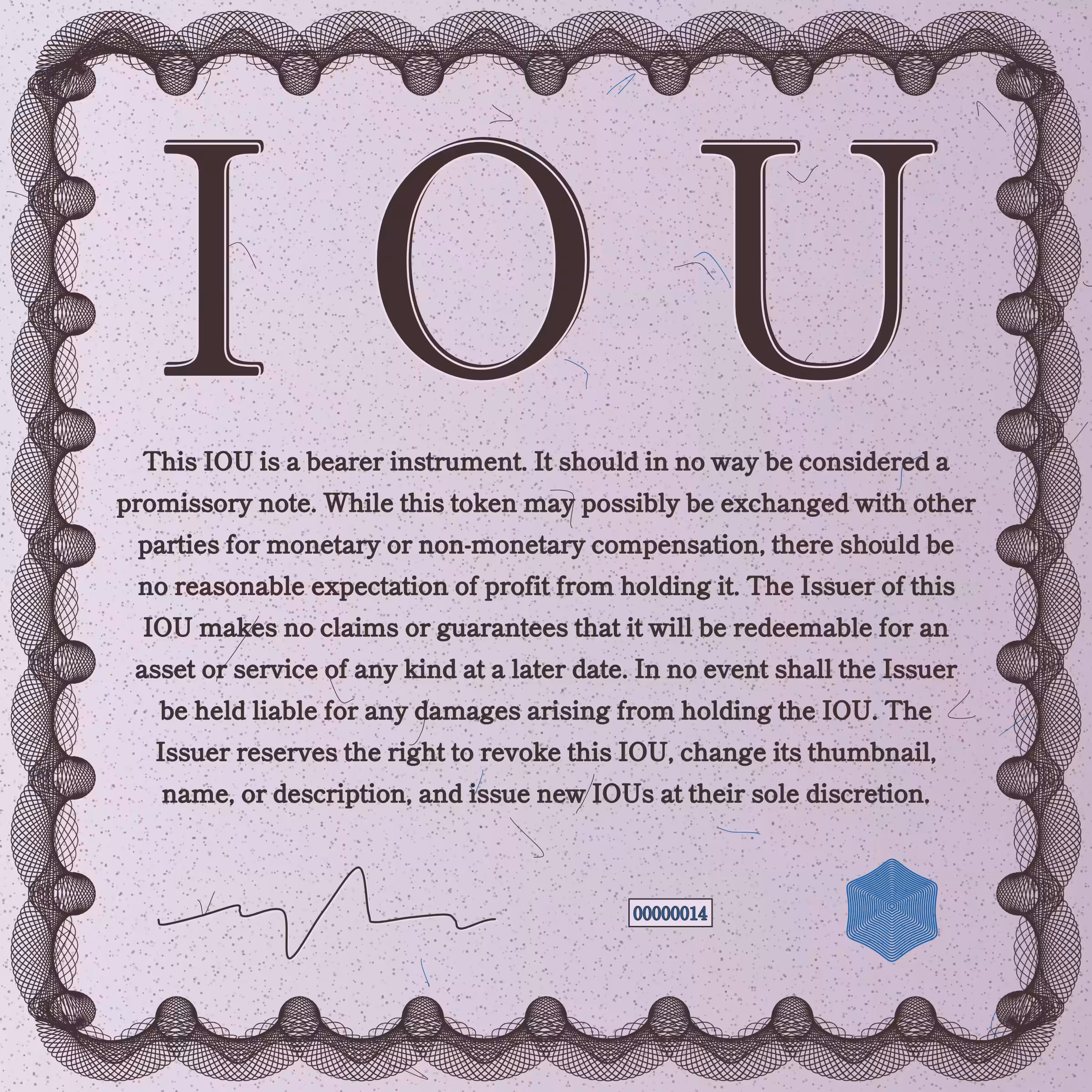 IOU #14