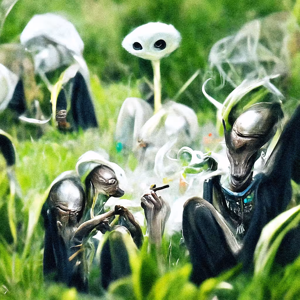 3 ALIENS, 1 SPLIFF
