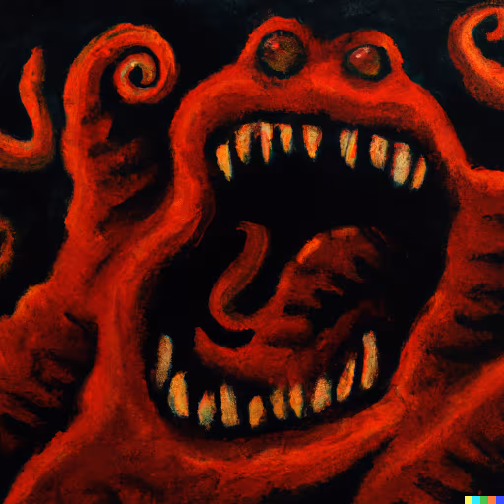 cute little red monster