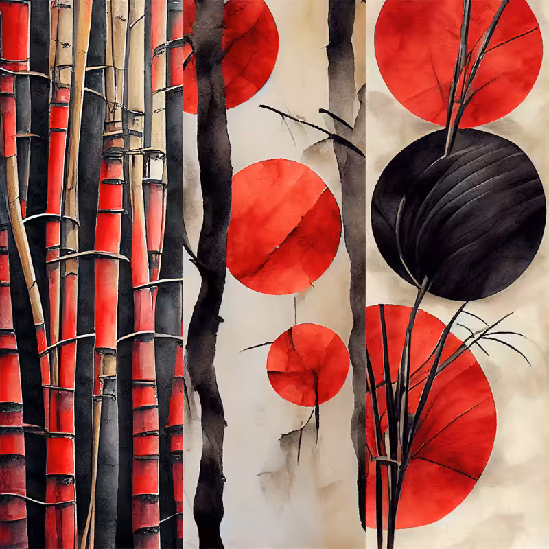 AI Bamboo and Sun #1