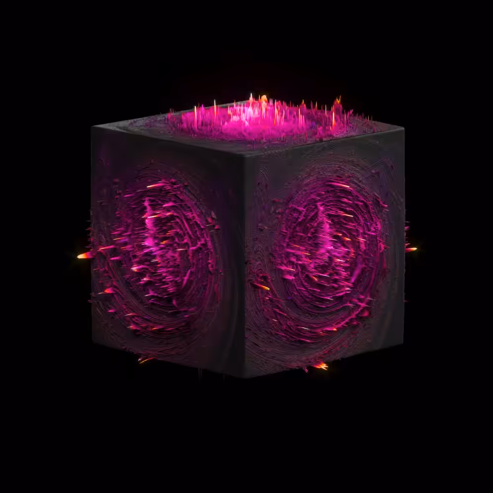 CUBE - RED SNAIL GLITCH Style
