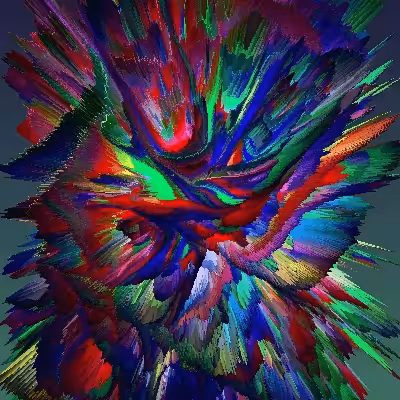 Perfect Abstract Art Polygon: Color Explosion Anomaly Art 