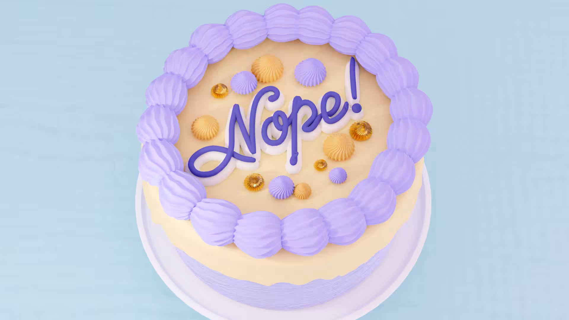 "Nope" Cake - Banana & blueberry flavor