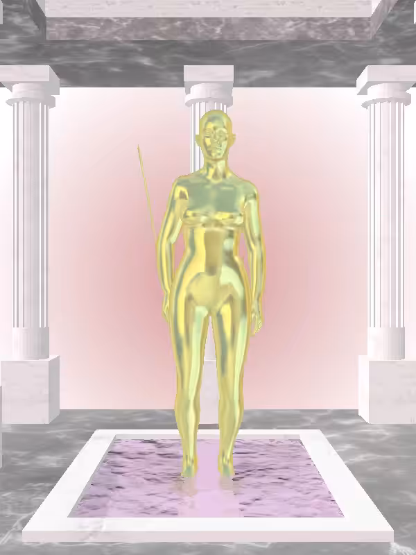 HeavenComputer: The Jumping Green-Golden Goblet Woman #6337