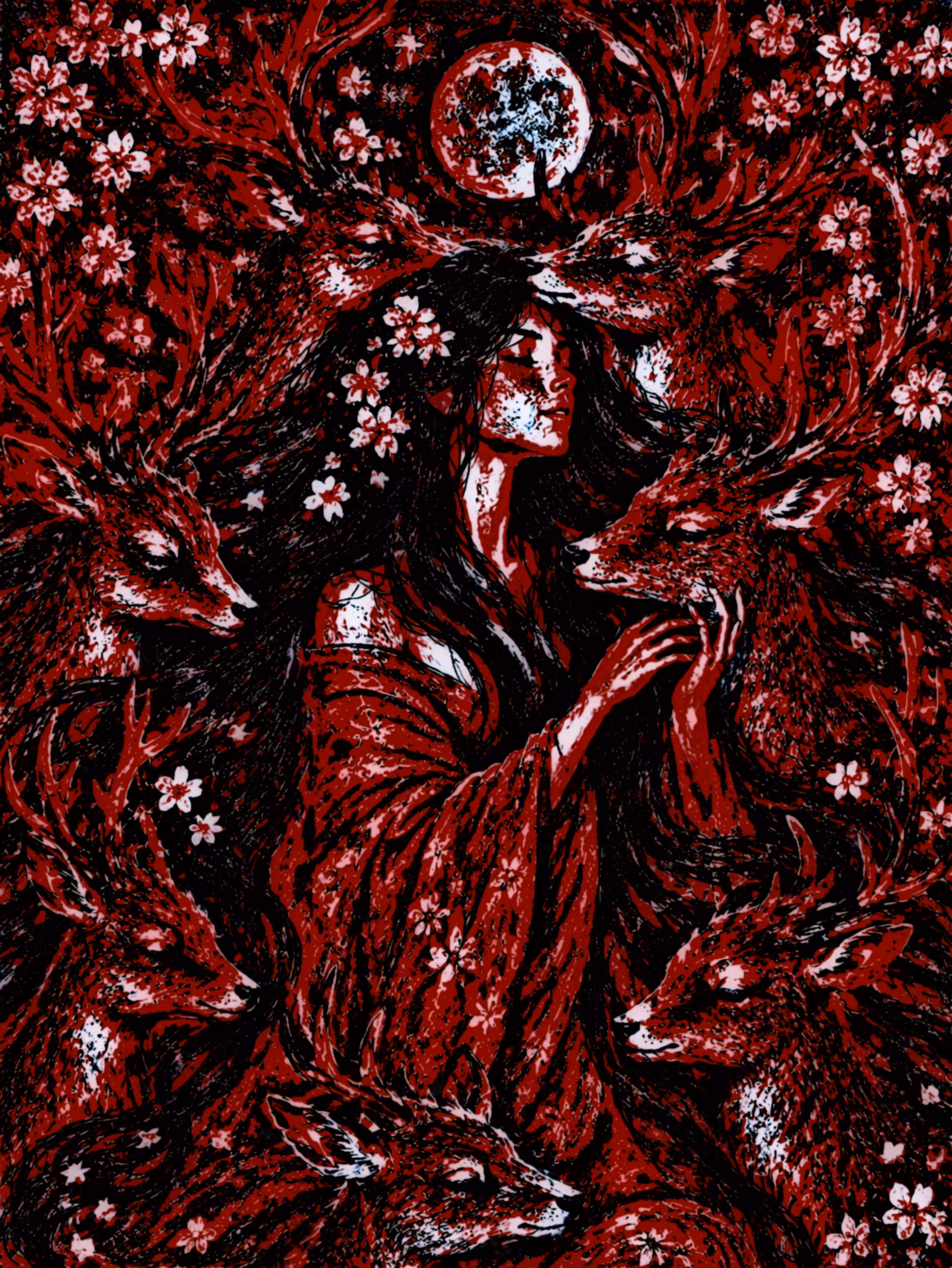 Blood Moon Deer