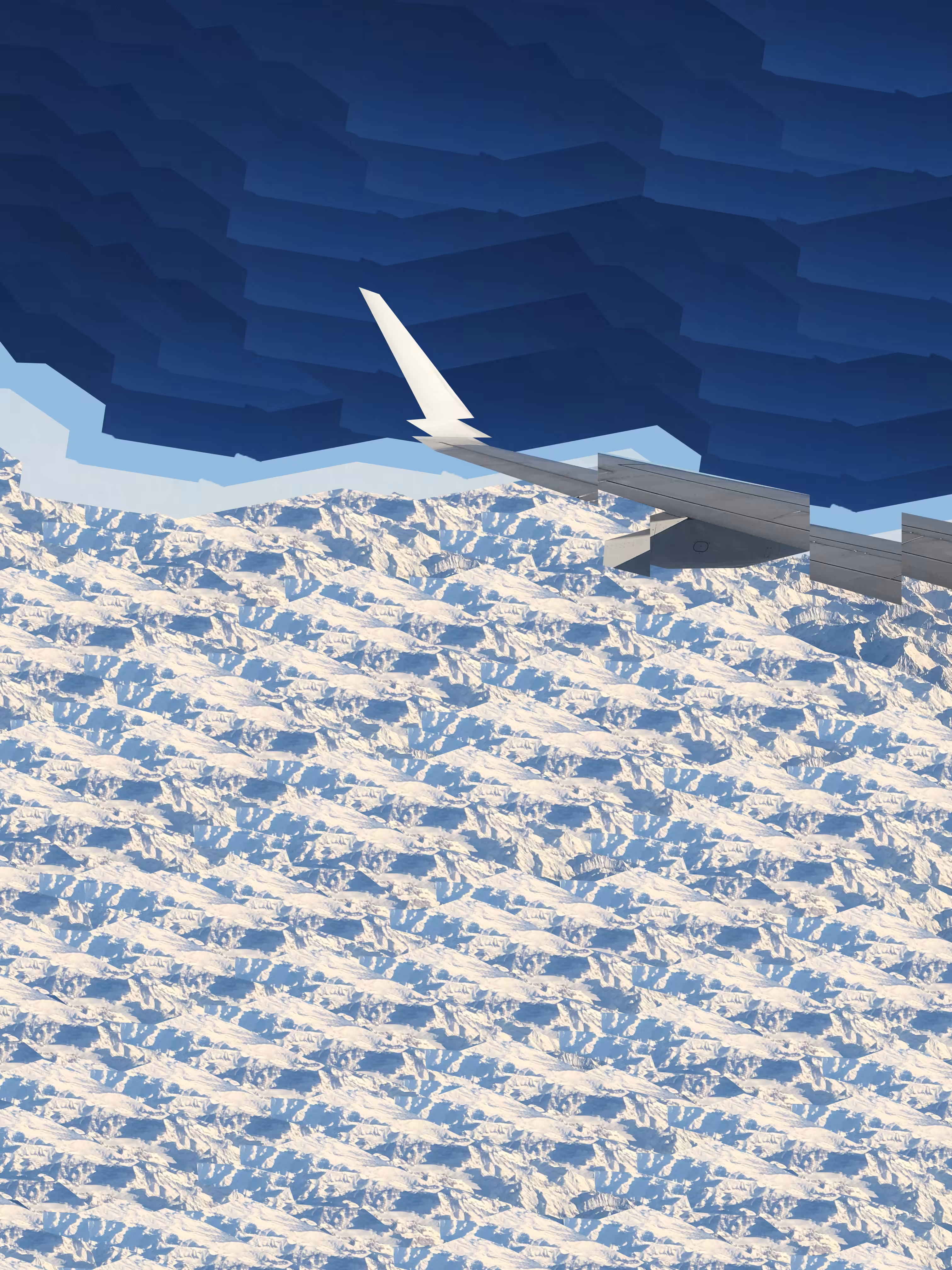 Flying over the Alps