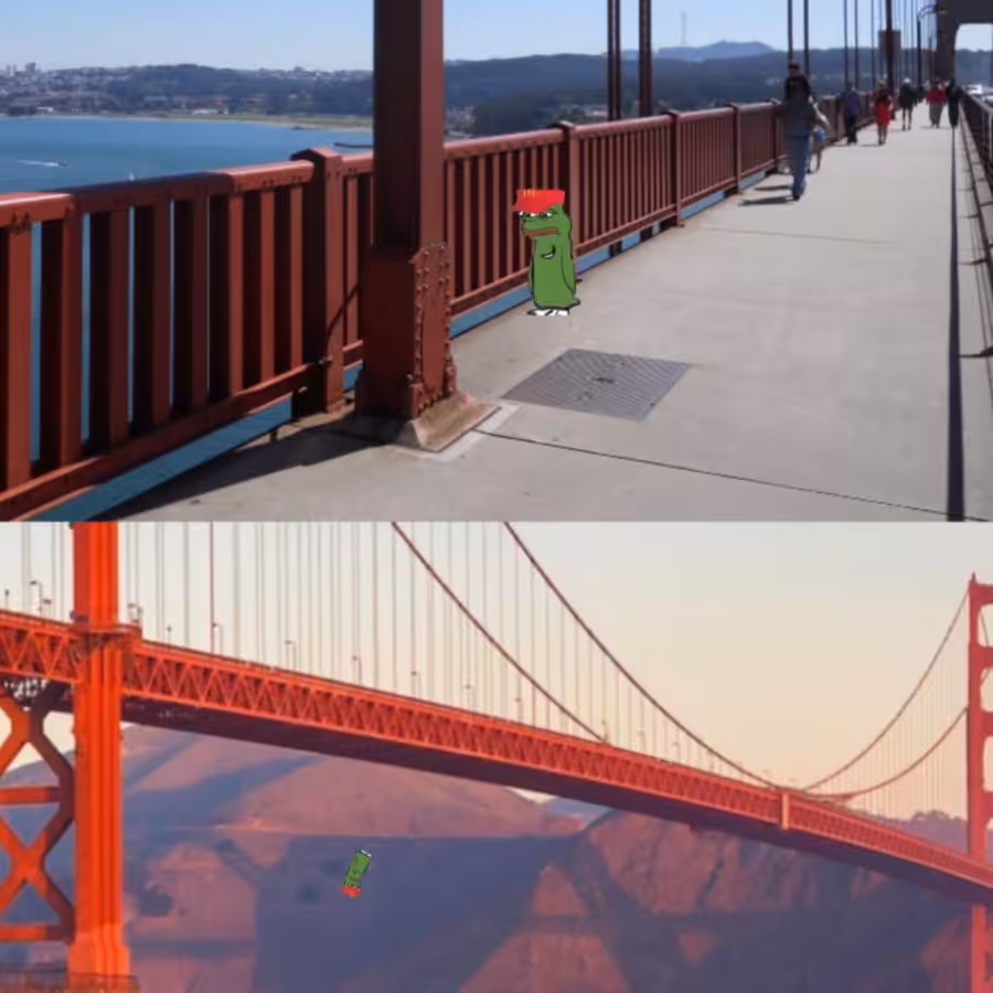 InverseBrah launched off bridge...Dies...Lives on Tezos forever