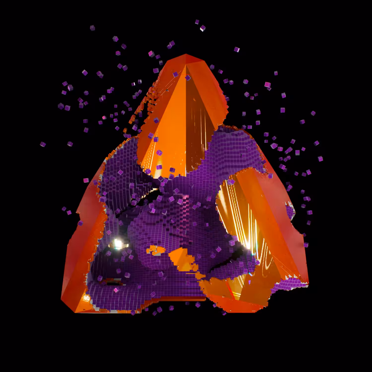 Shattered Shapes #1 | Orange Pyramid