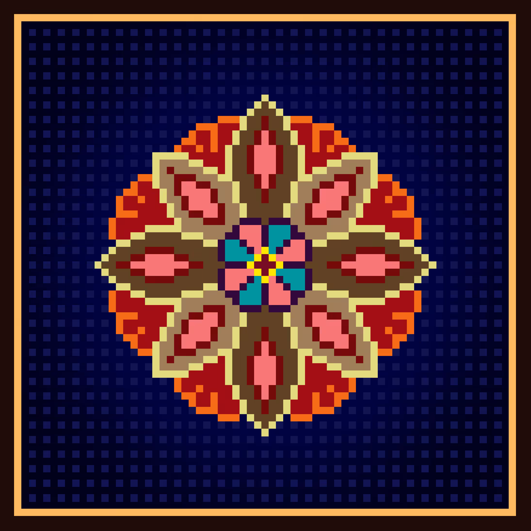 Shah Abbasi round flower