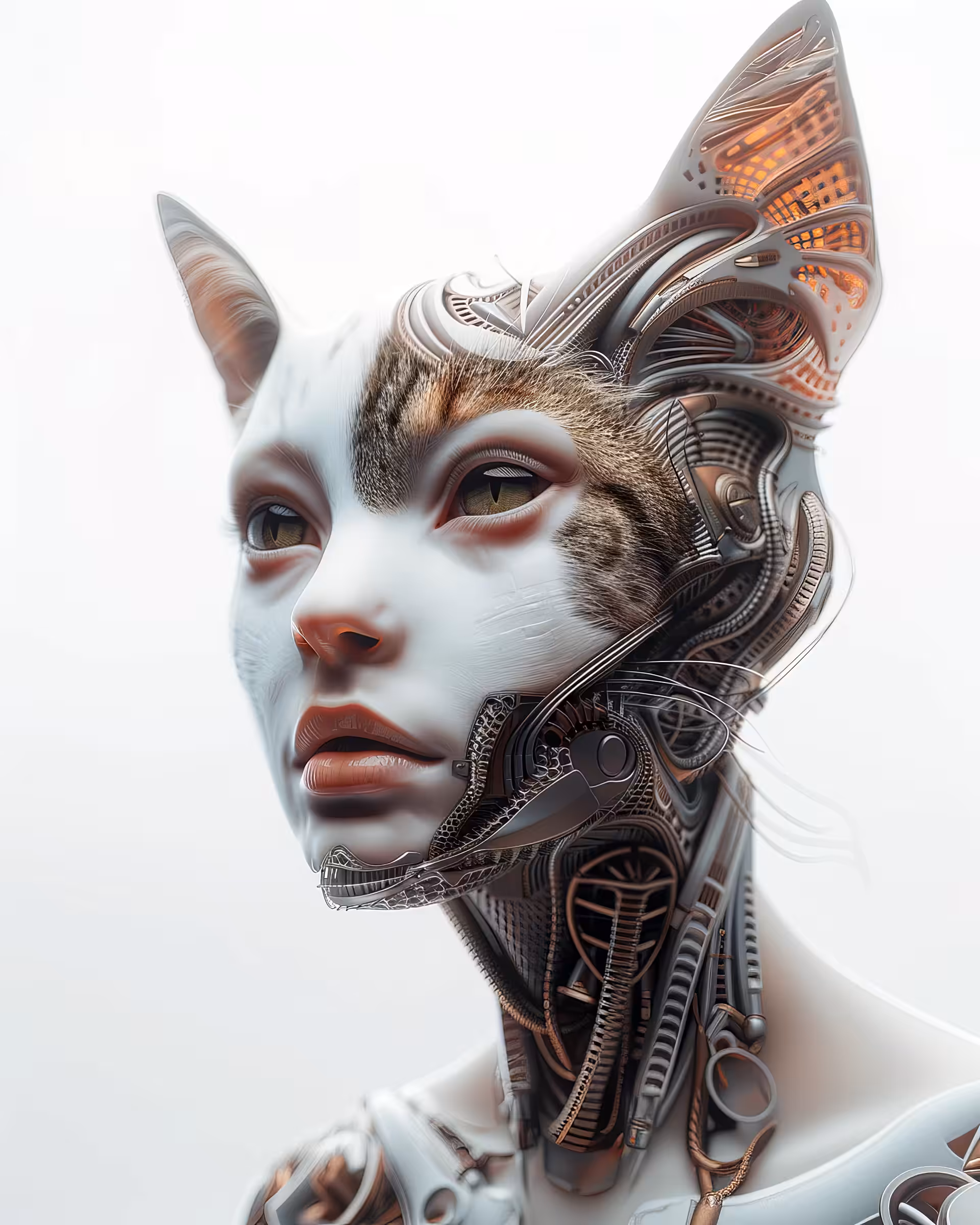 Art in the Age of AI: Portrait of a Hybrid Beauty