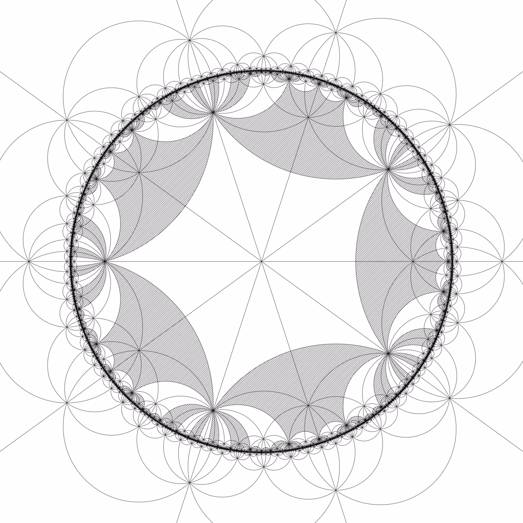 Poincaré disk model {5,12}