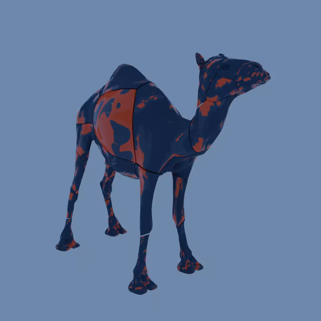 3D Camel Fractured