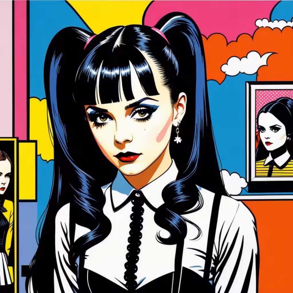 Addams go Pop Art: Wednesday goes Pop #5
