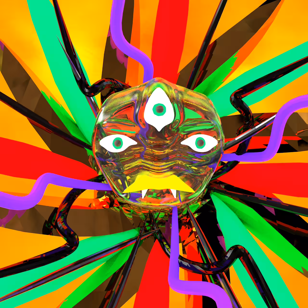 Angry Flower - Orange 