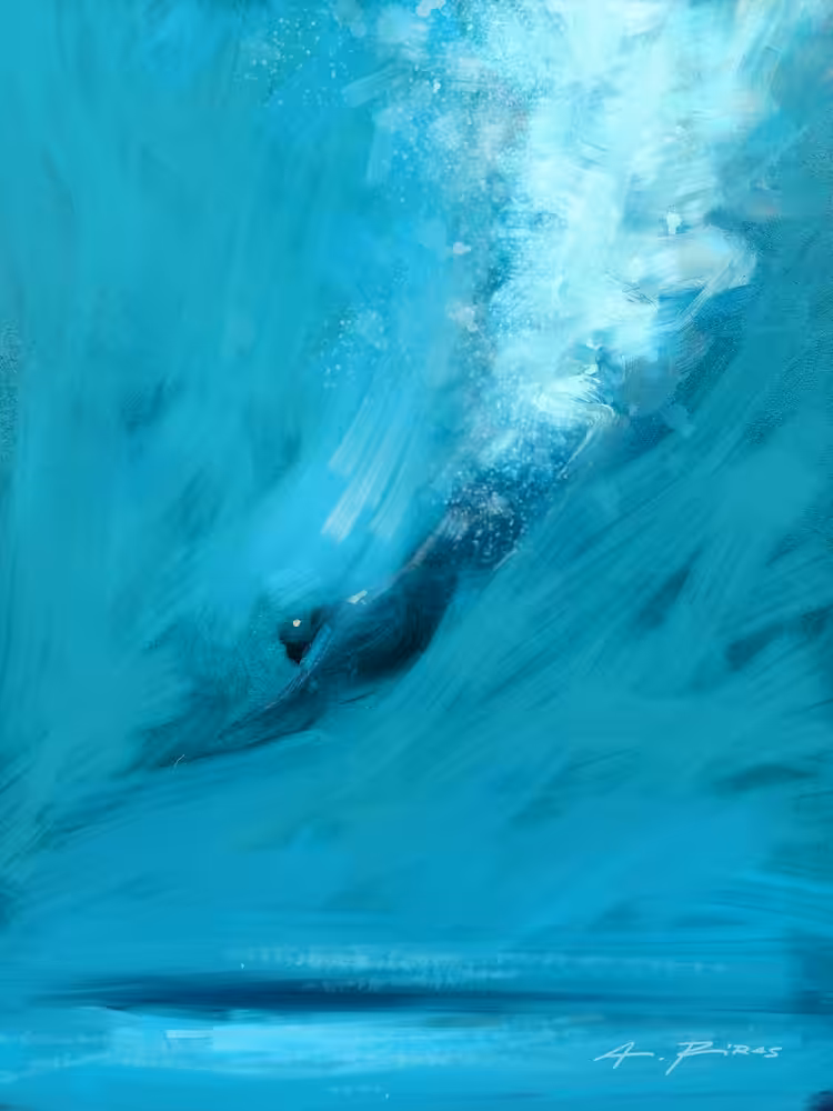 Diving into the turquoise