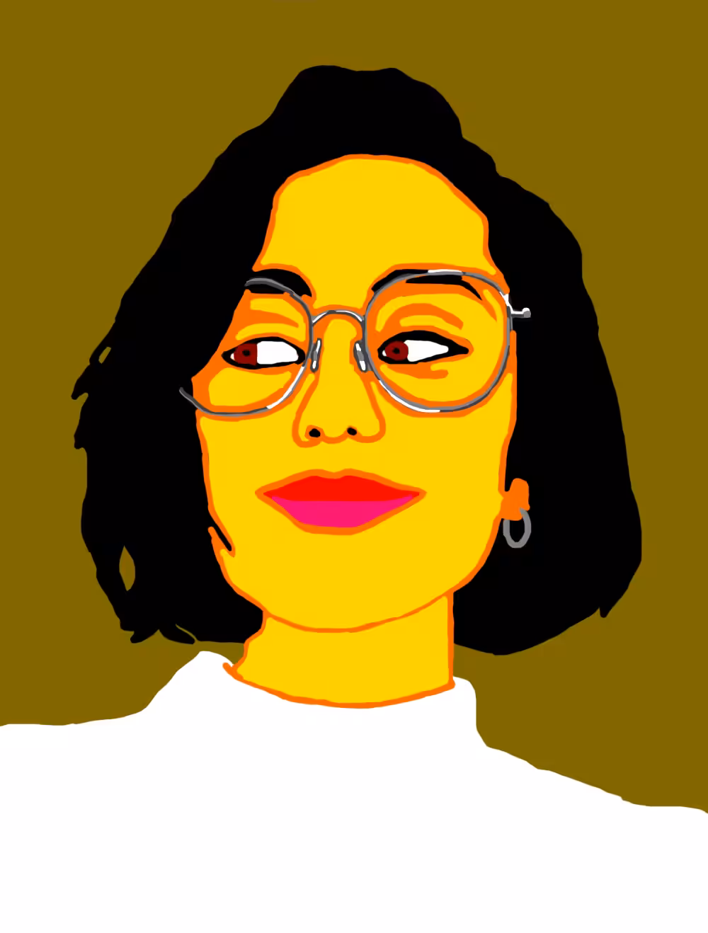 DIGITAL PAINTING: Claudia avec son regard en coin