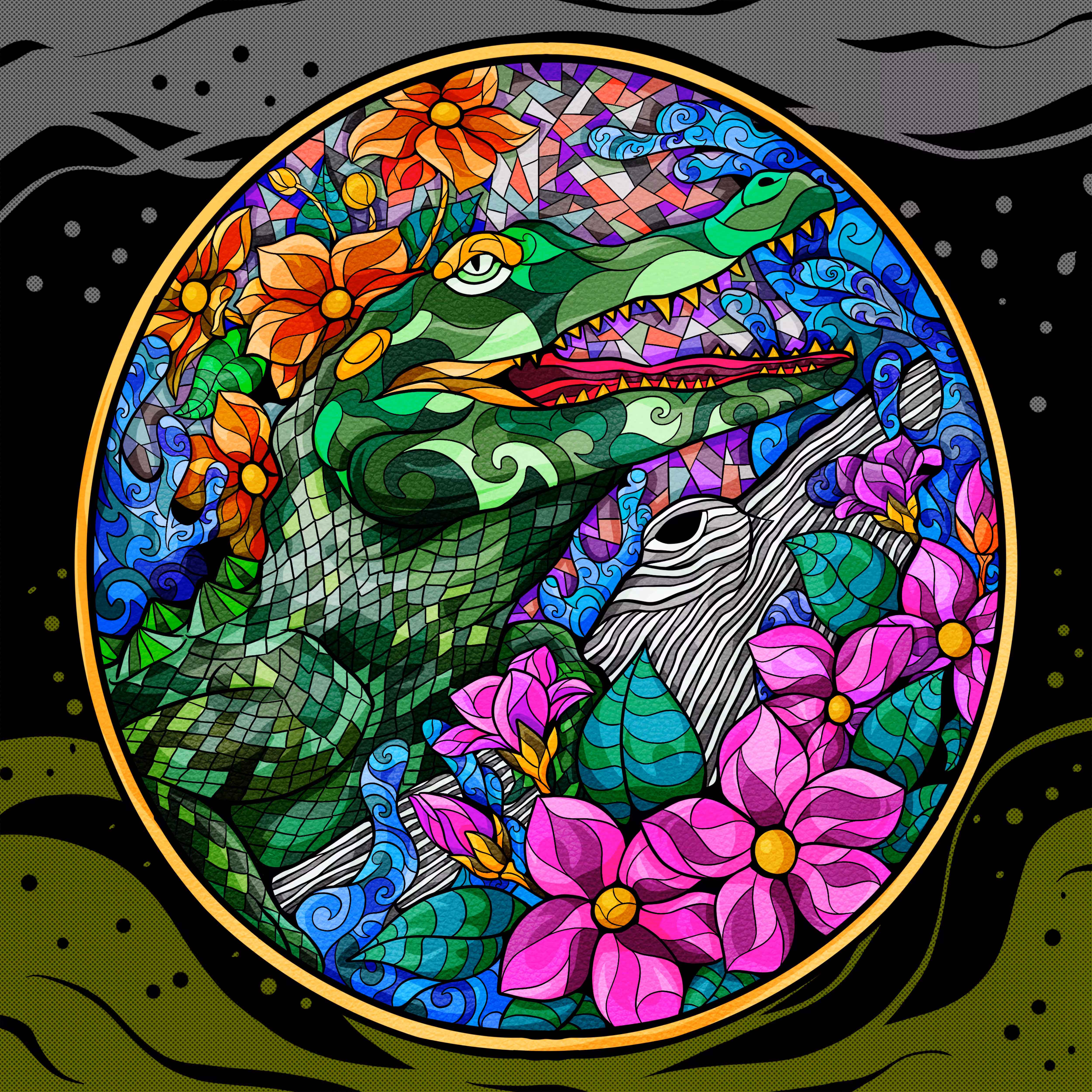 Stainedglass Coin #17