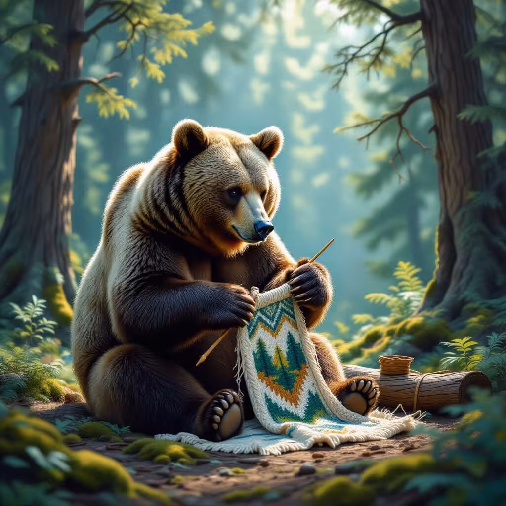 Knitting Bear 1