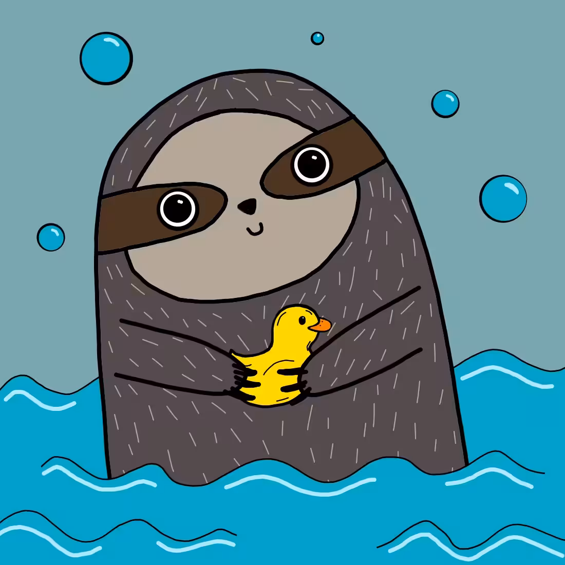 Finger Sloths: Bath time Sloth 