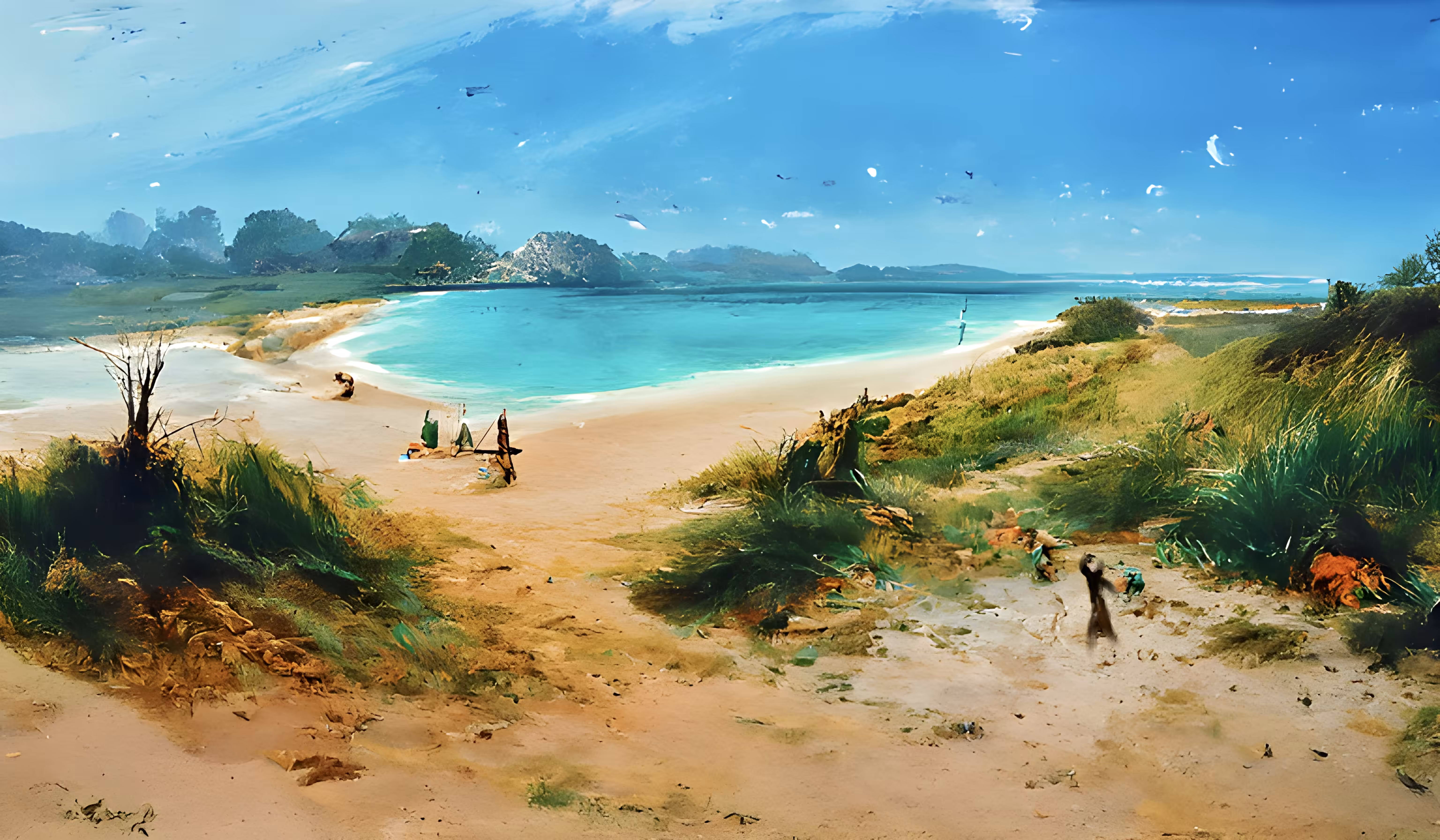 The beach