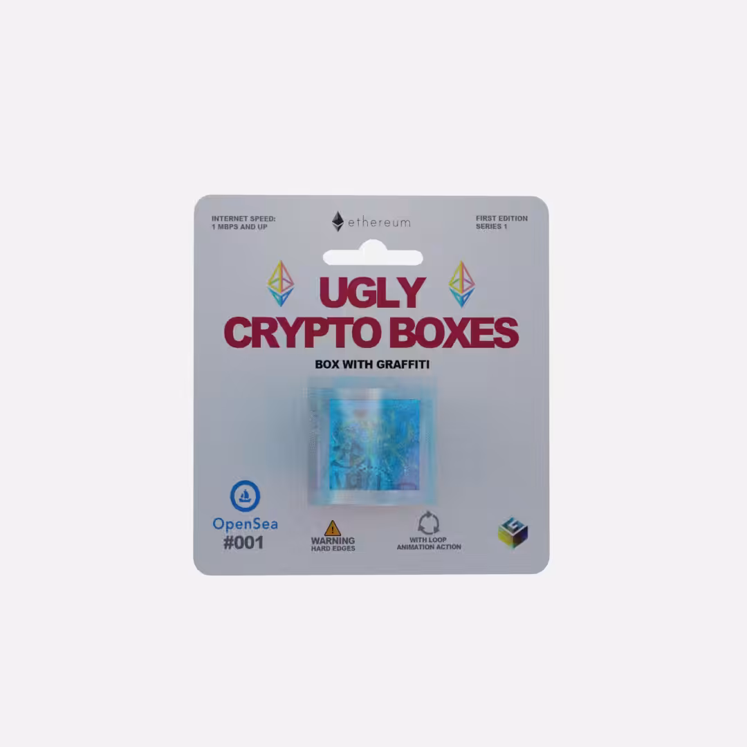 Ugly CryptoBoxes 001 Box with graffiti