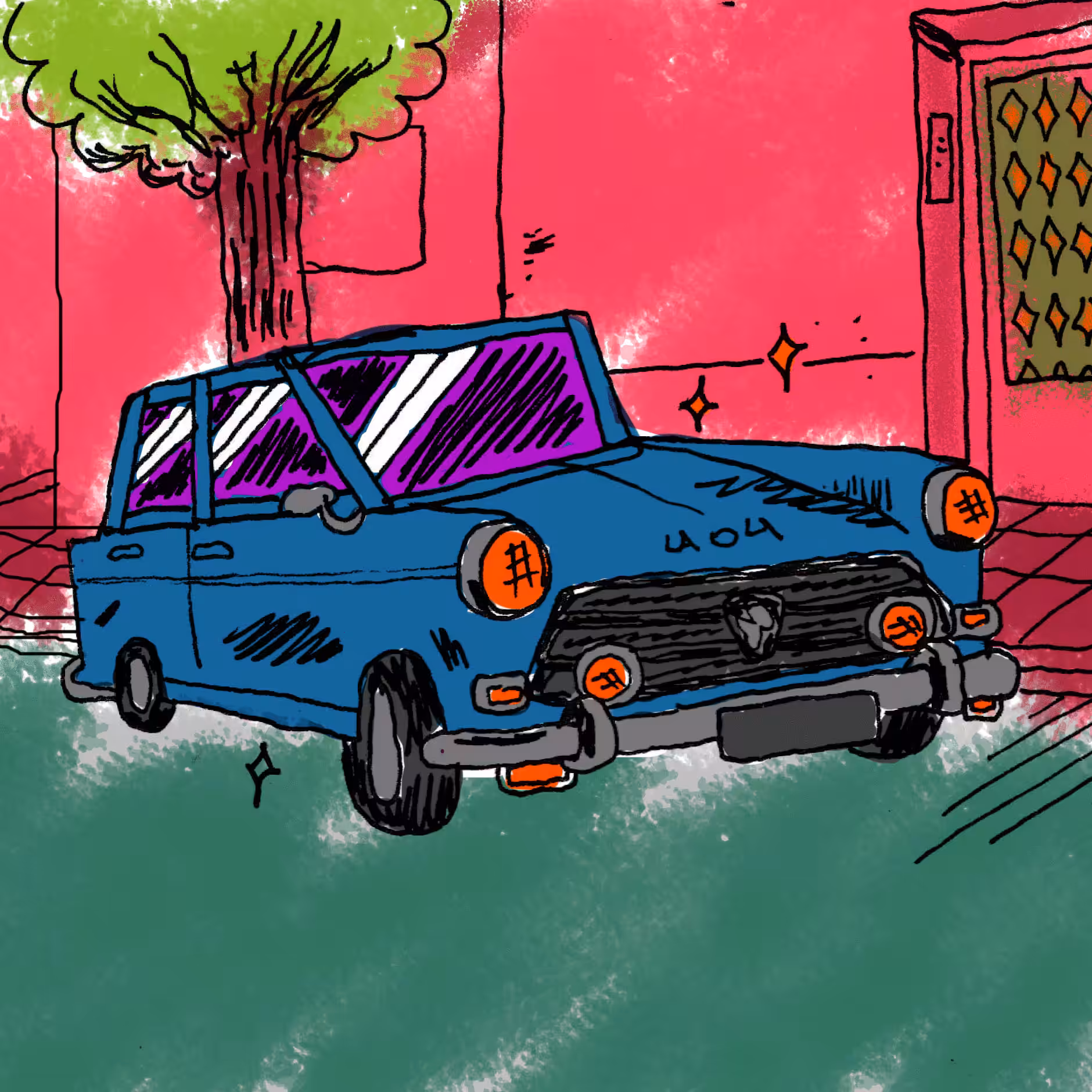Peugeot 404 shining in Paternal
