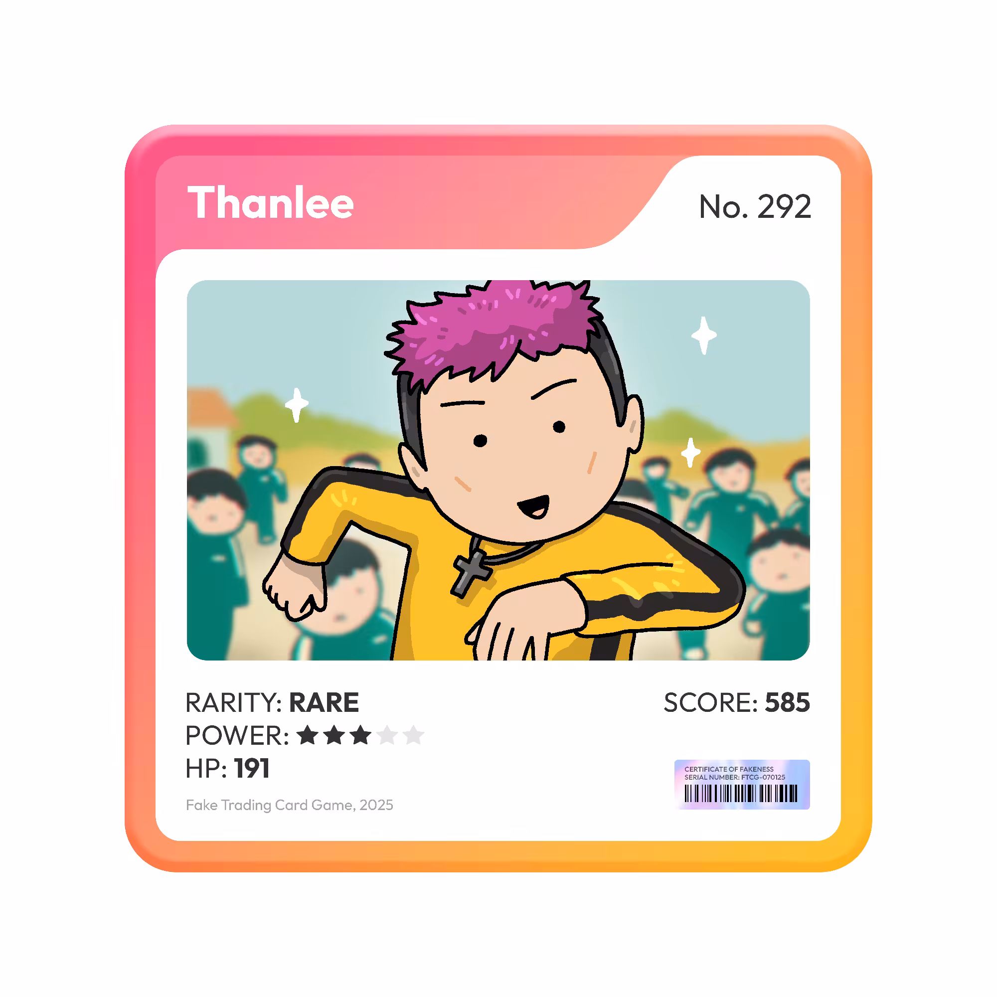 Fake Trading Card Game: Thanlee