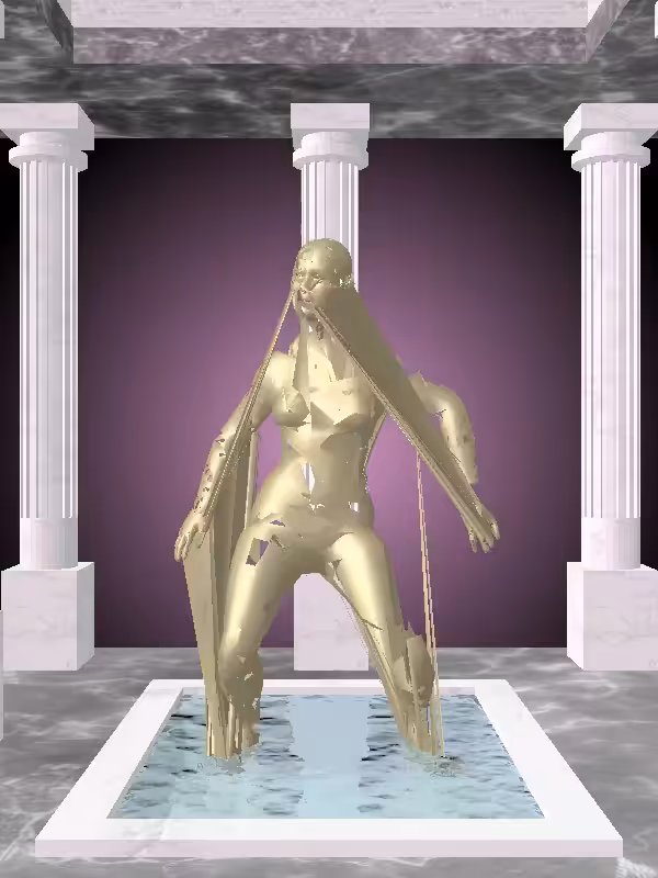 HeavenComputer: The Dancing Faded Gold Woman #4924