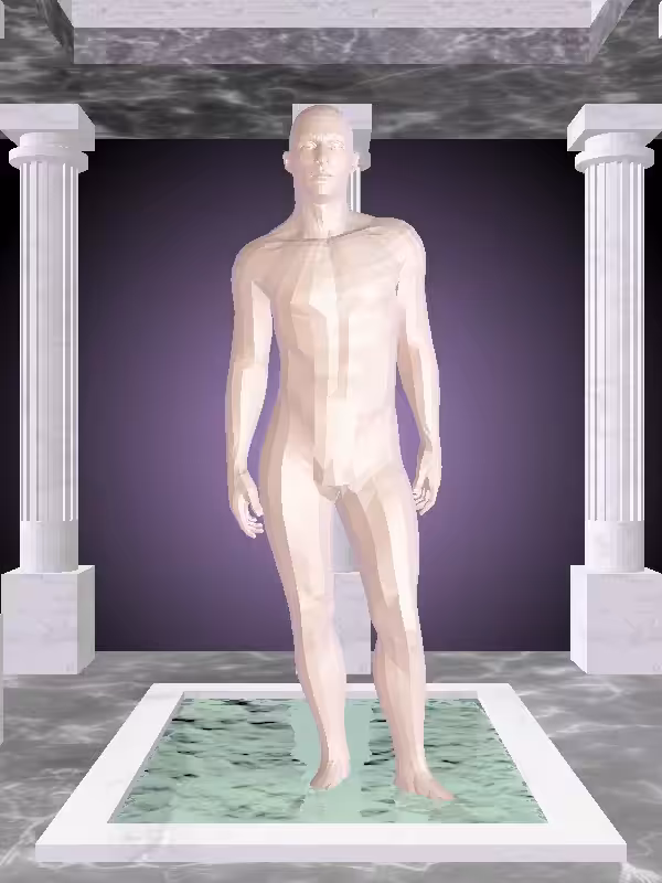 HeavenComputer: The Fragmented Excited Peach Halo Man #4915