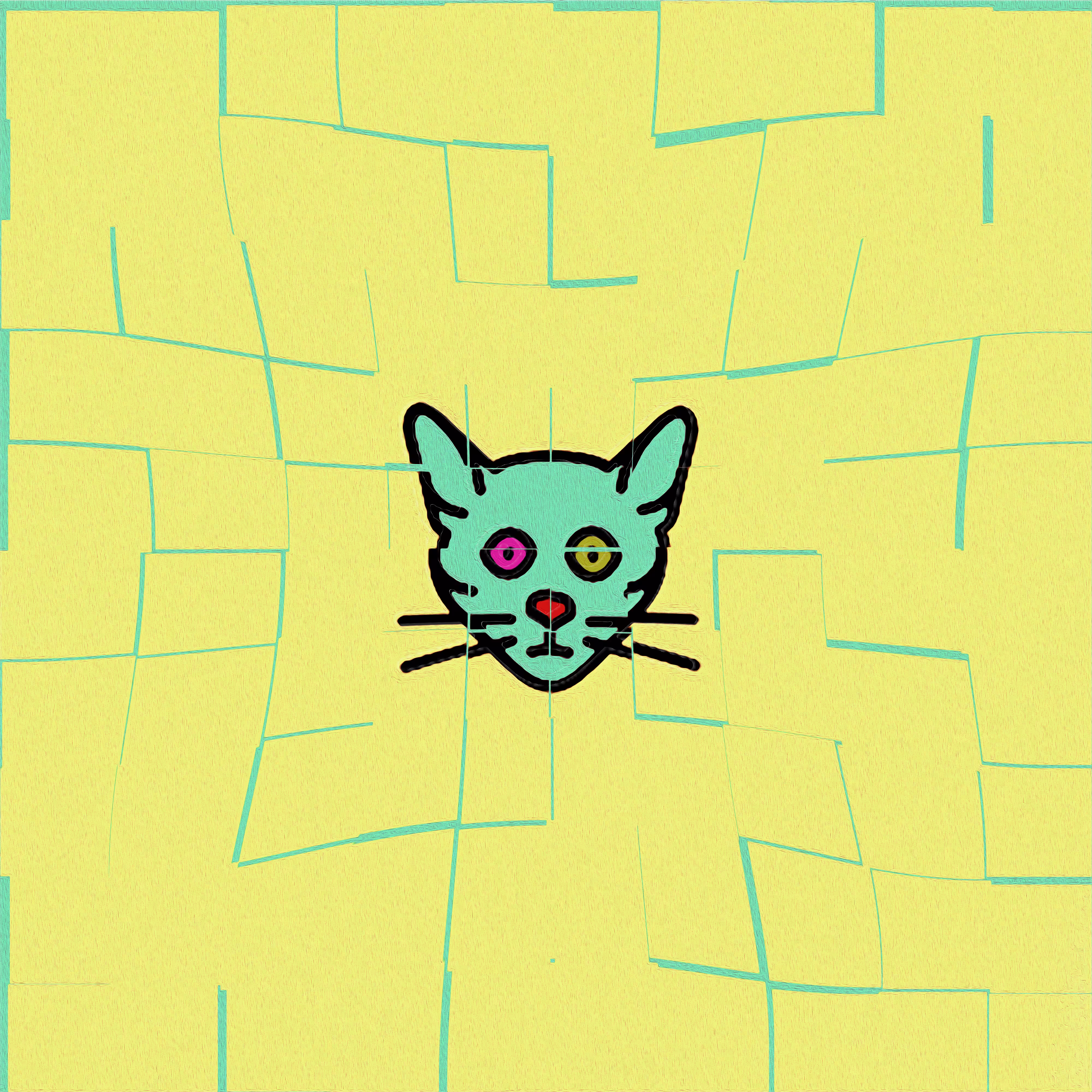 Green cat