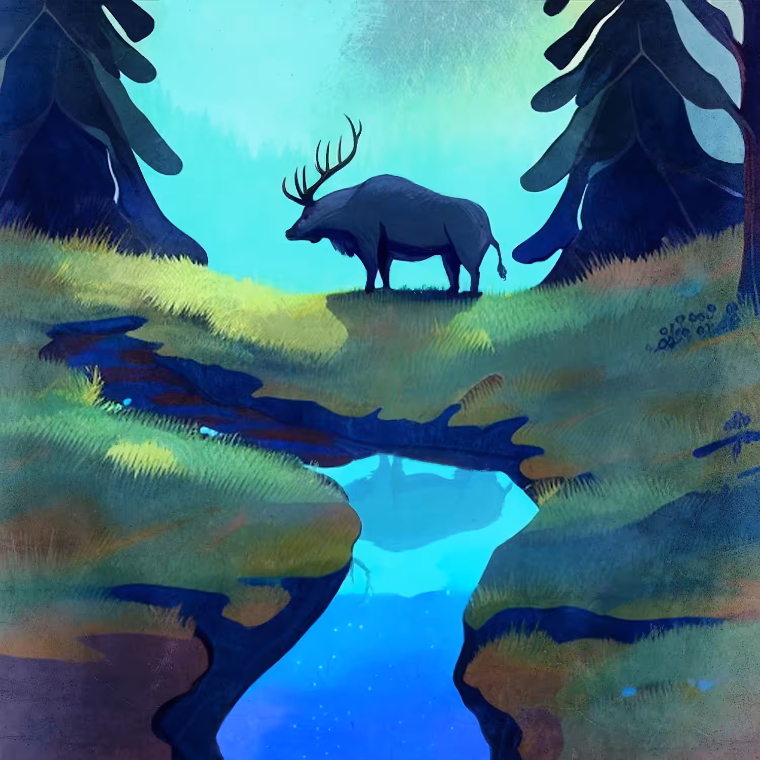 The lonely deer 