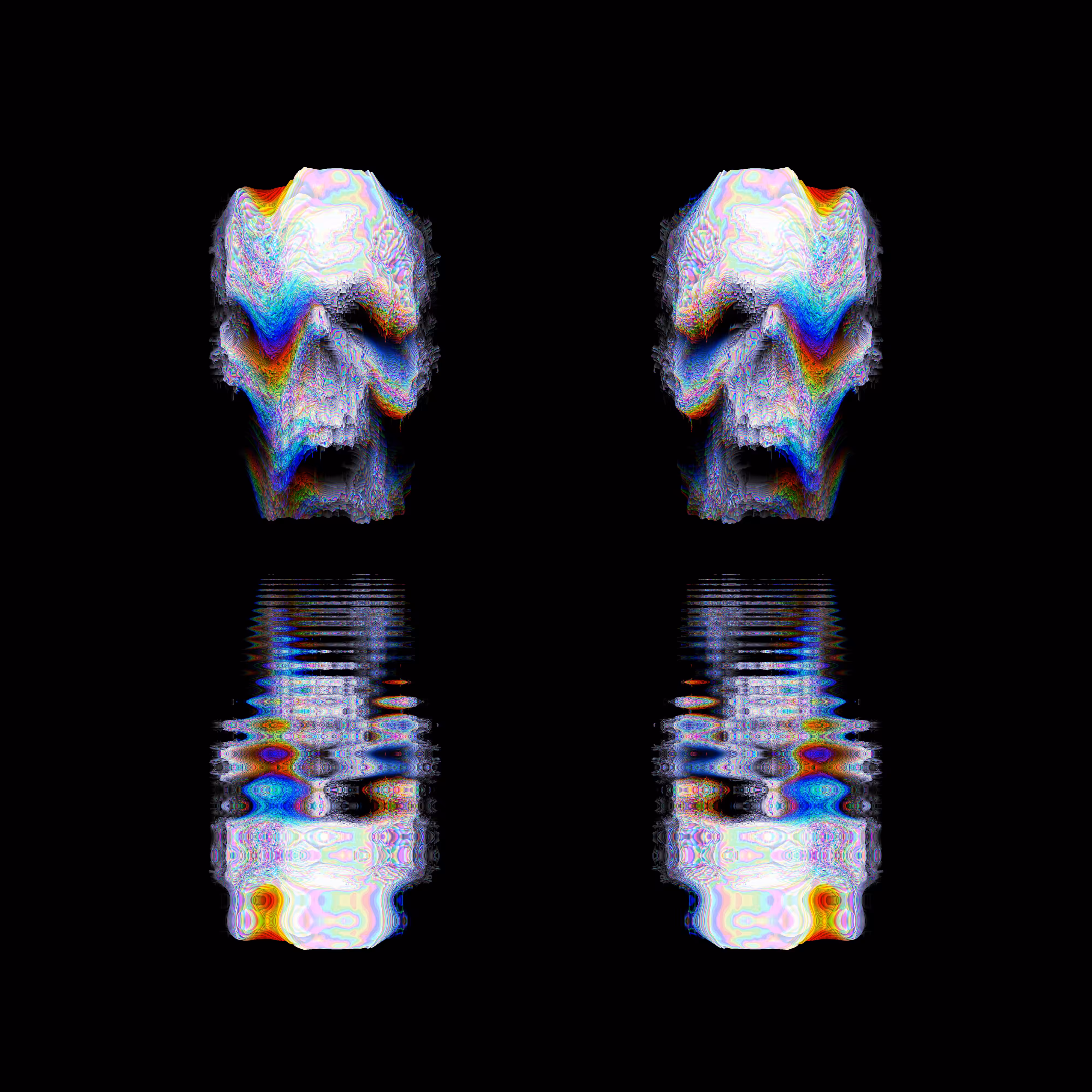 CYBER SCULPTURE (MELTING SKULL III)