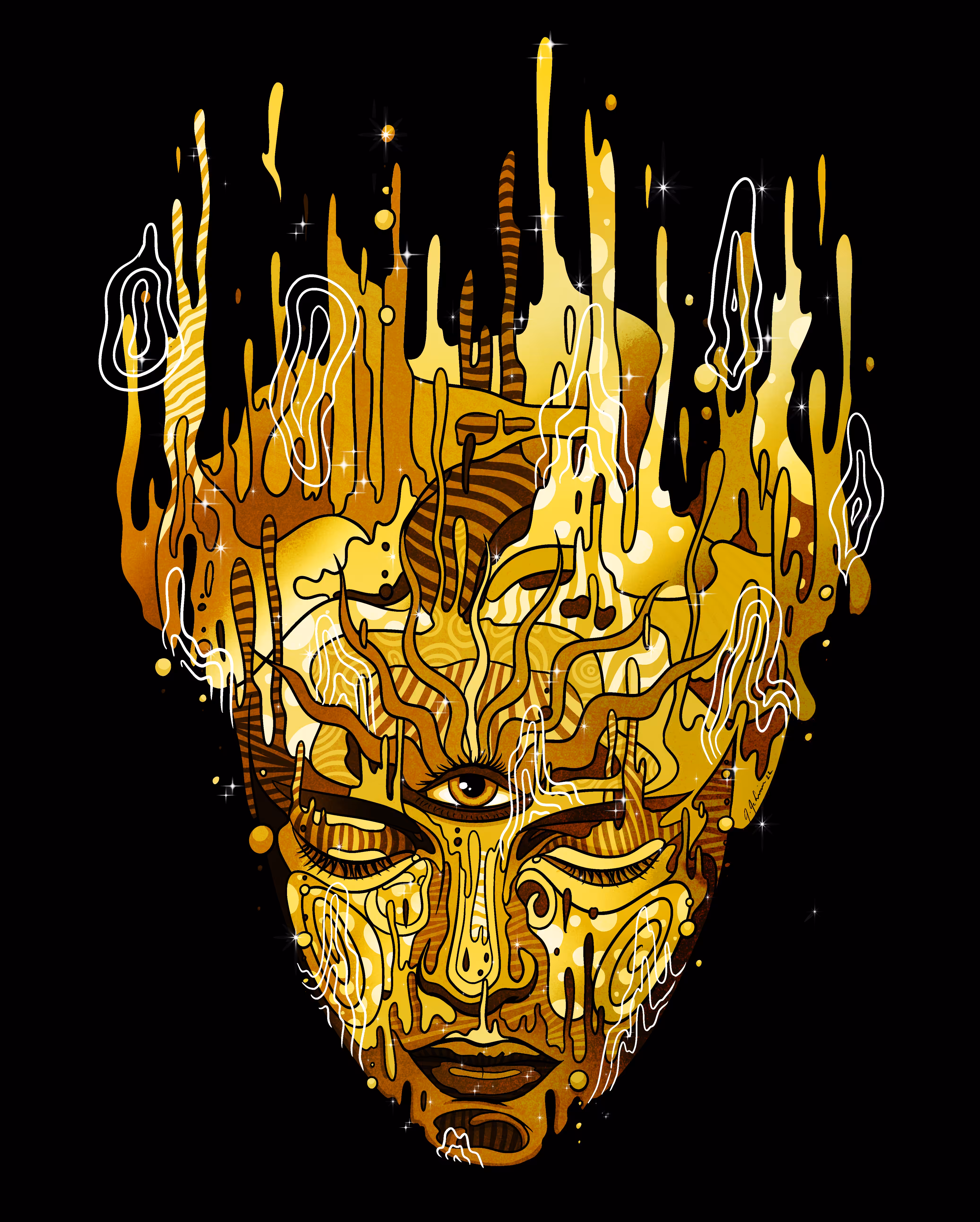 Dario De Siena Digital: Zero Gravity - Third Eye #028 / Gold Special Edition - 1/1