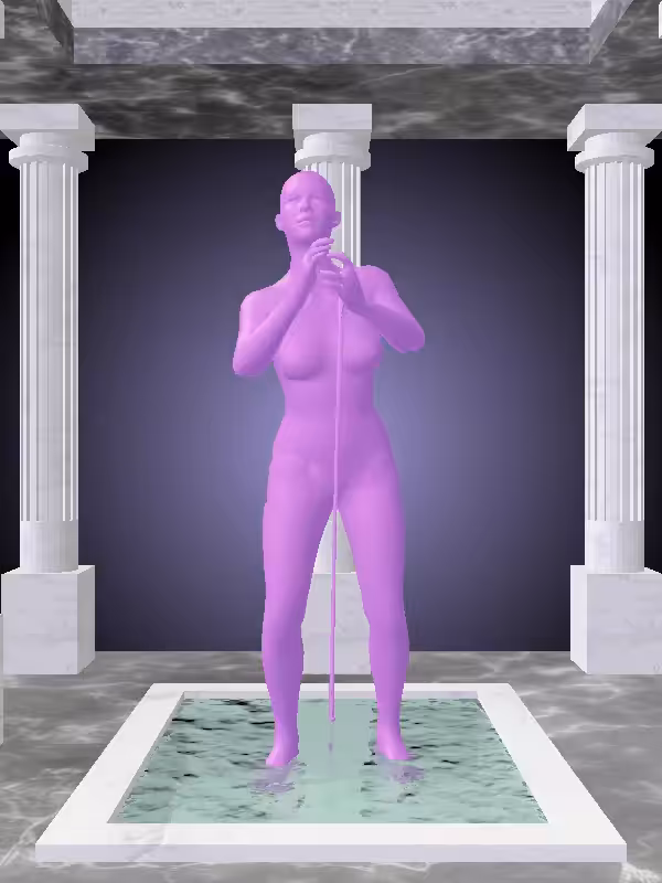 HeavenComputer: The Cheering Glossy Violet Woman #5021