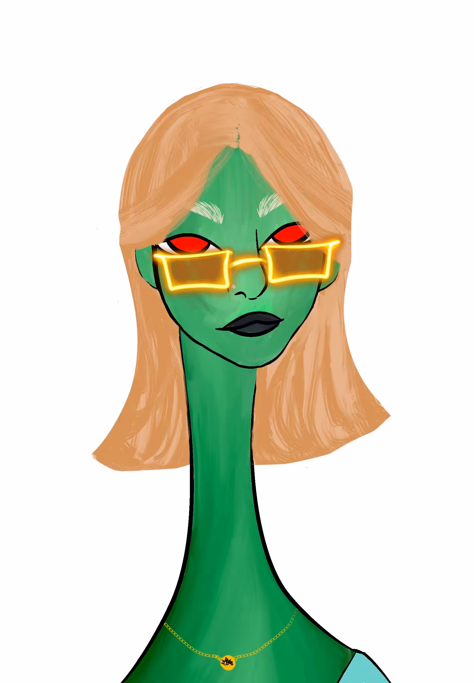 Long Neckie Lady #2433