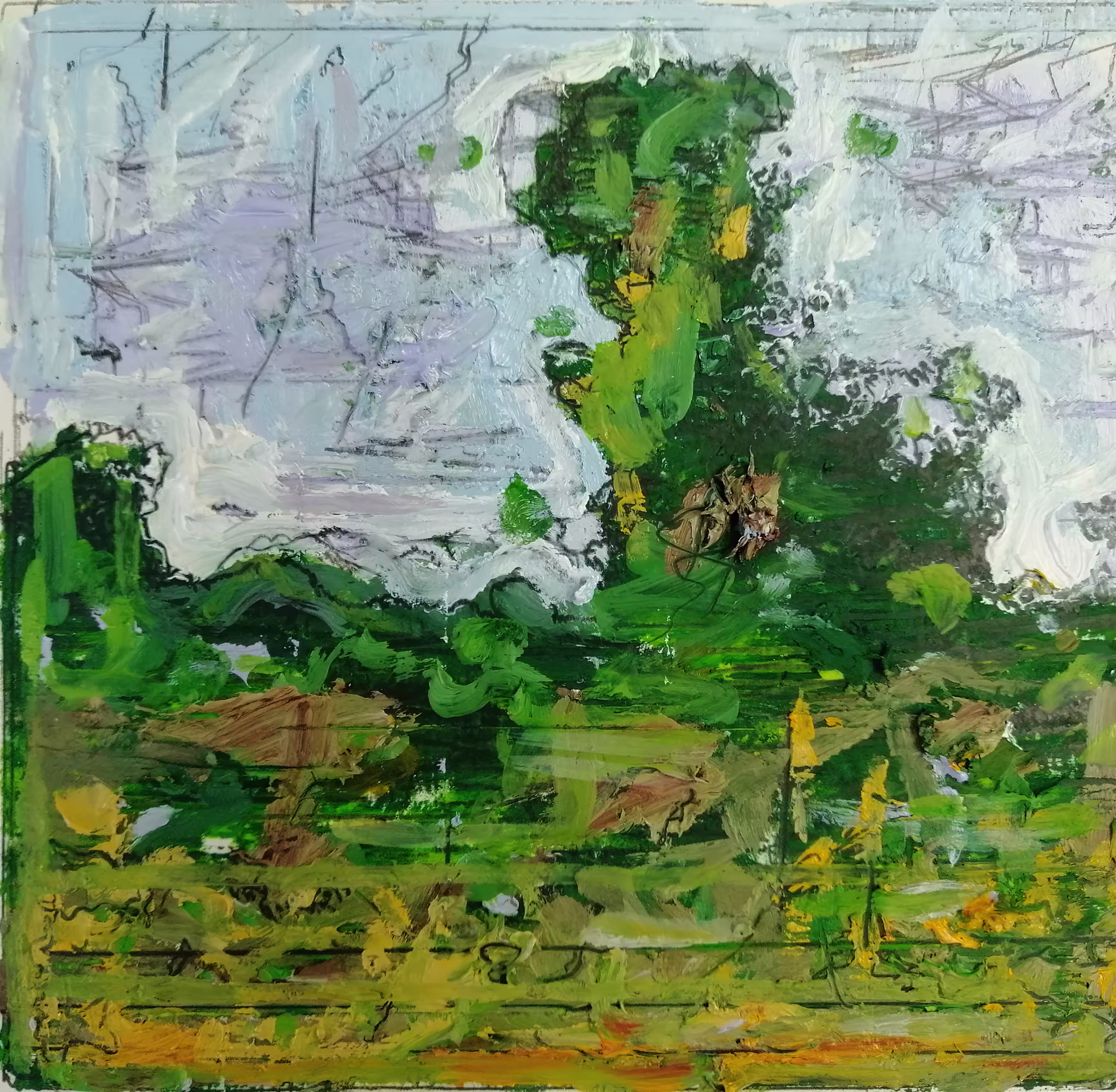 Machine painted tree III