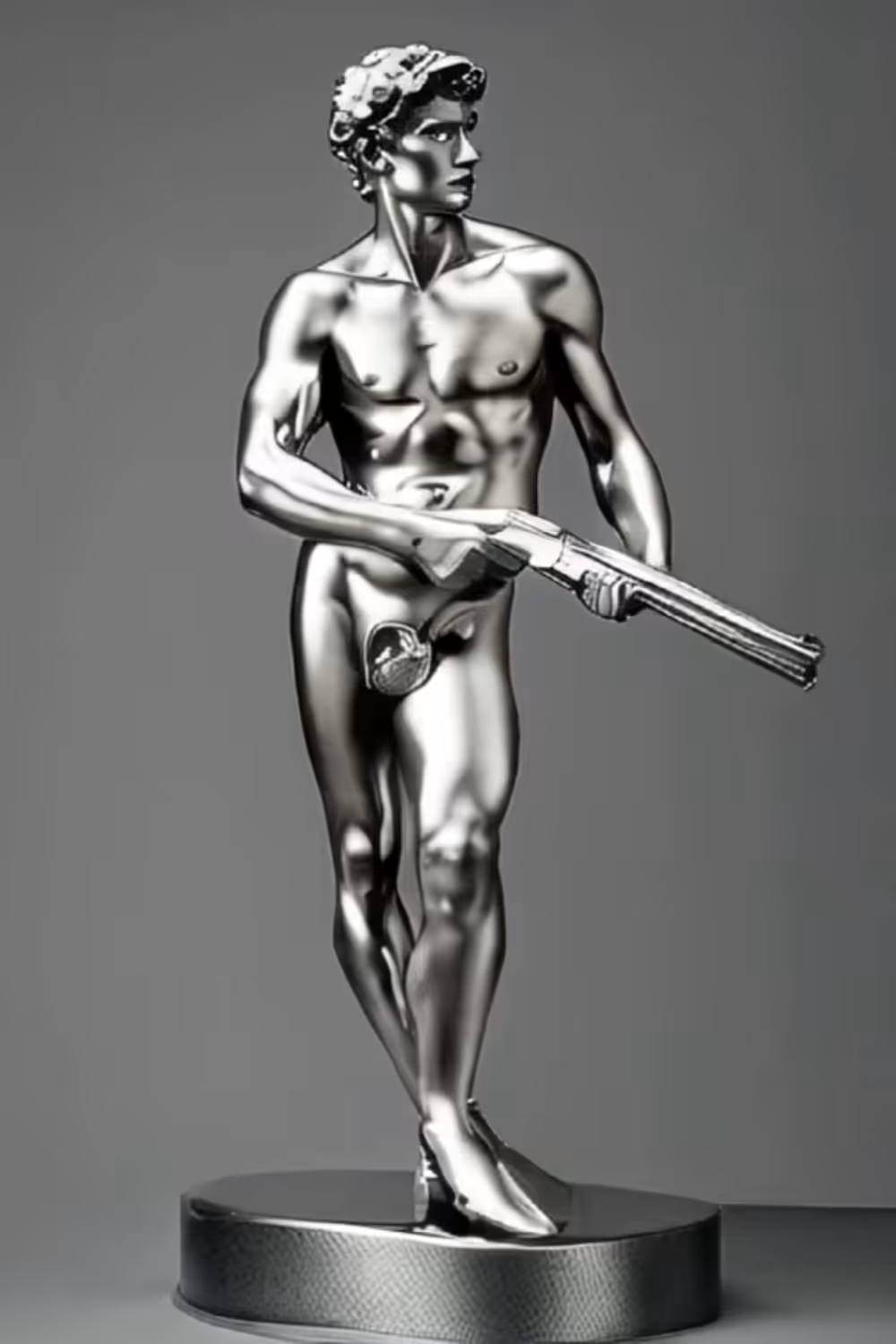 David the Capo - Silver sculpture