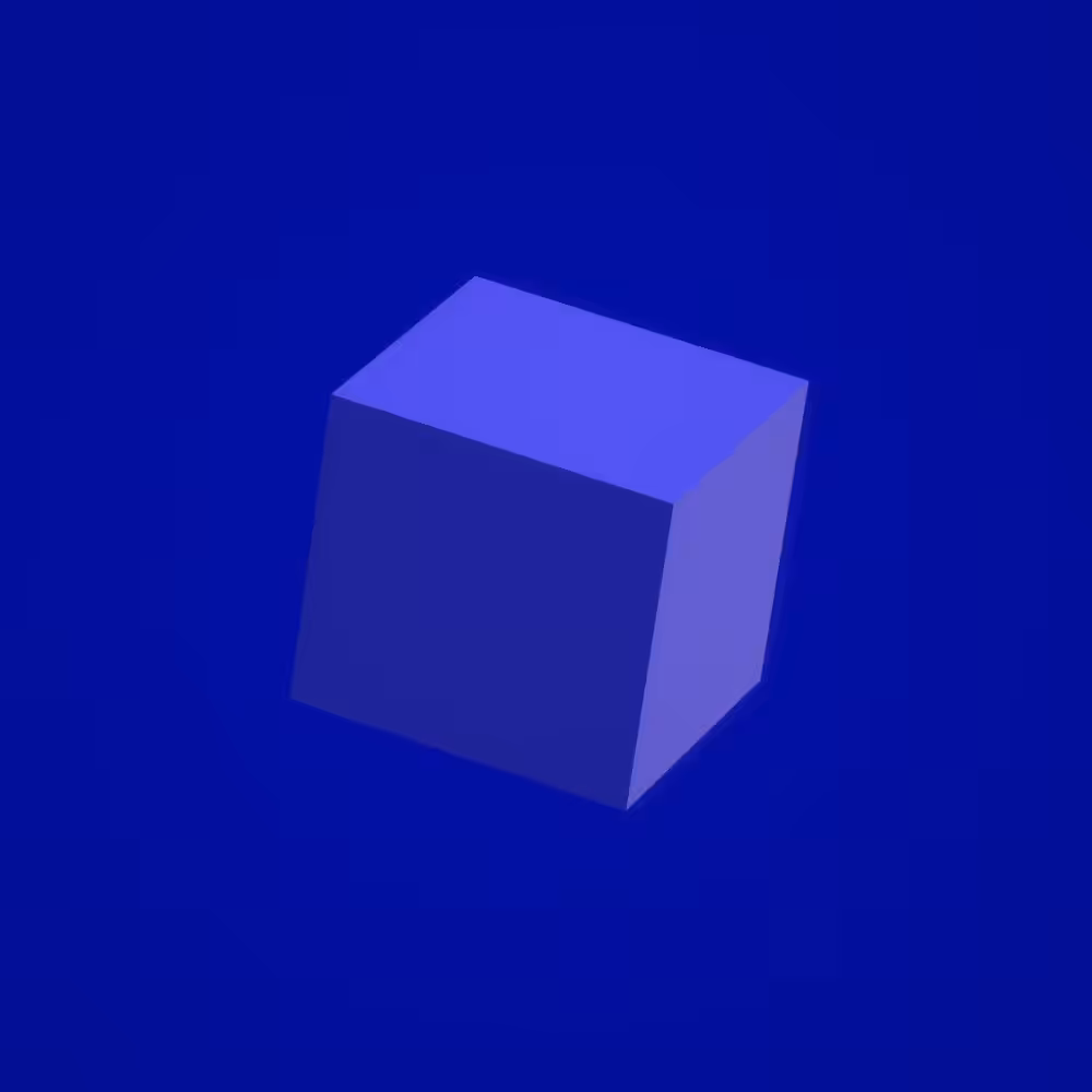 Classic 3D Blue Cube