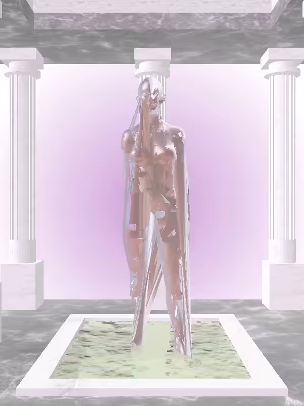 The Fading Phone Calling Rosy Shimmer Woman #7419
