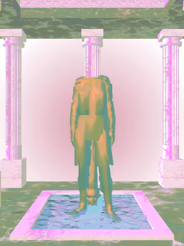 HeavenComputer: The Phone Calling Sunlit Cobalt Woman #4682