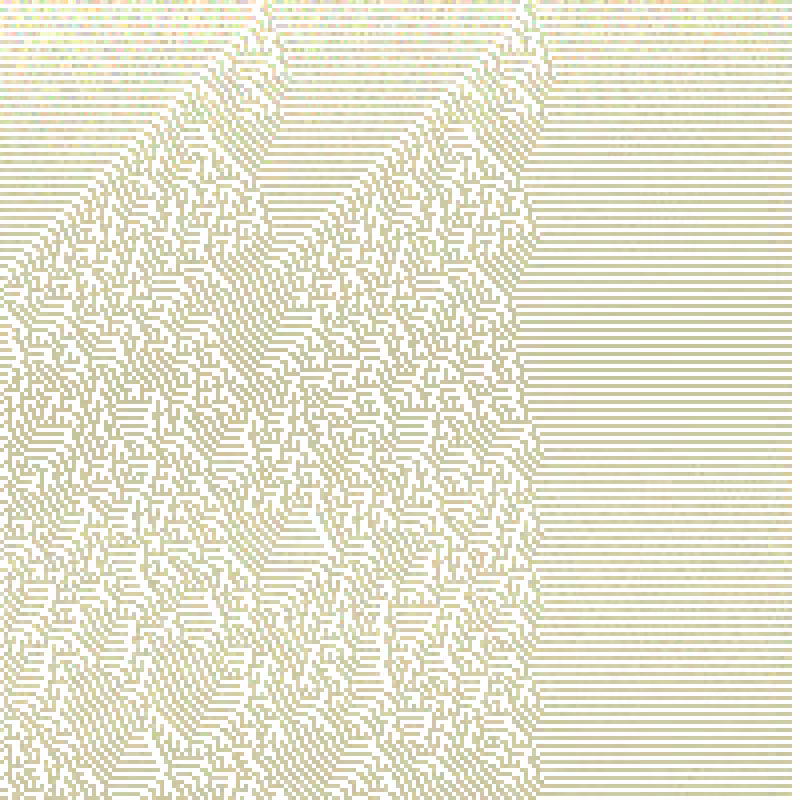 Colored Elementary Cellular Automaton #412