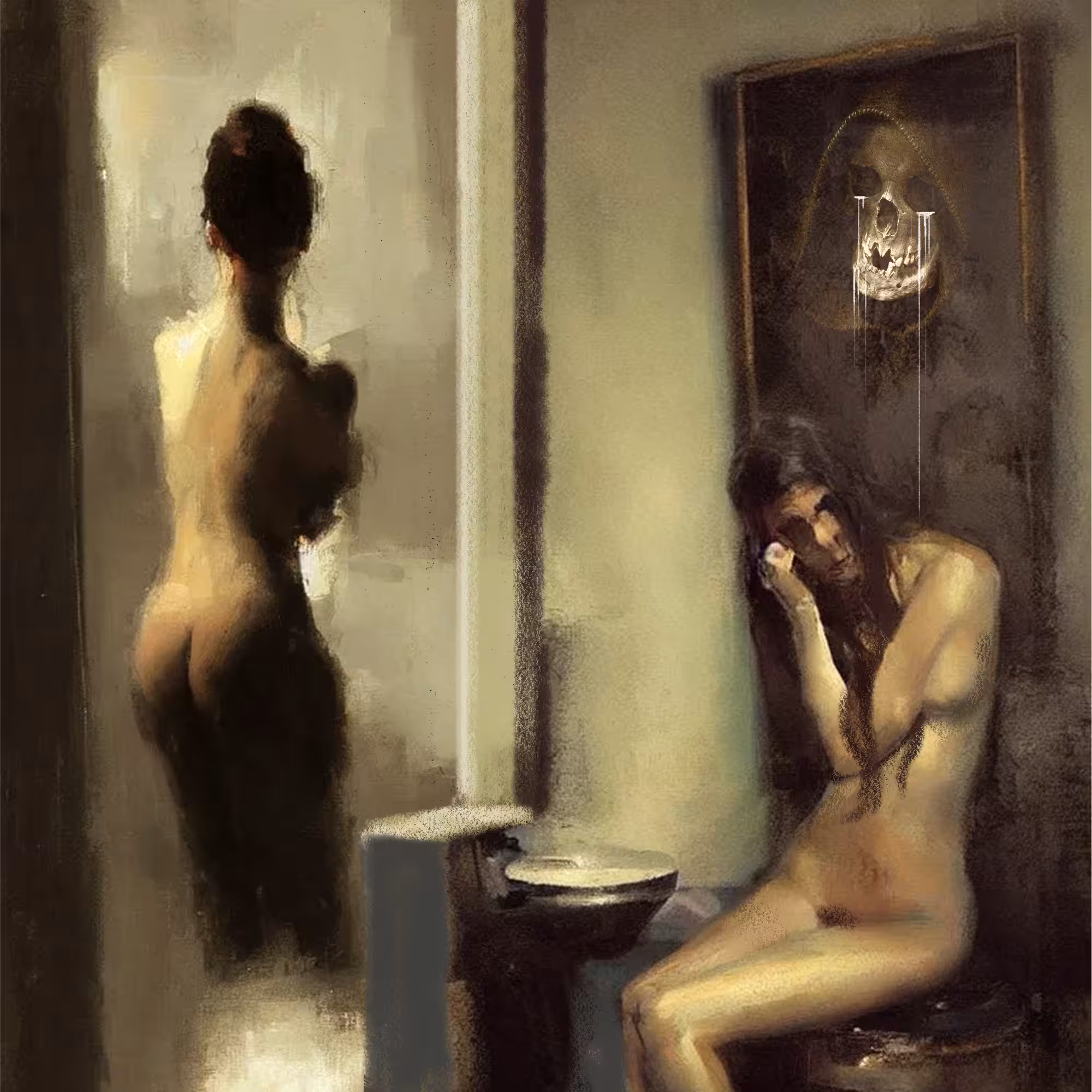 Portrait behind the head